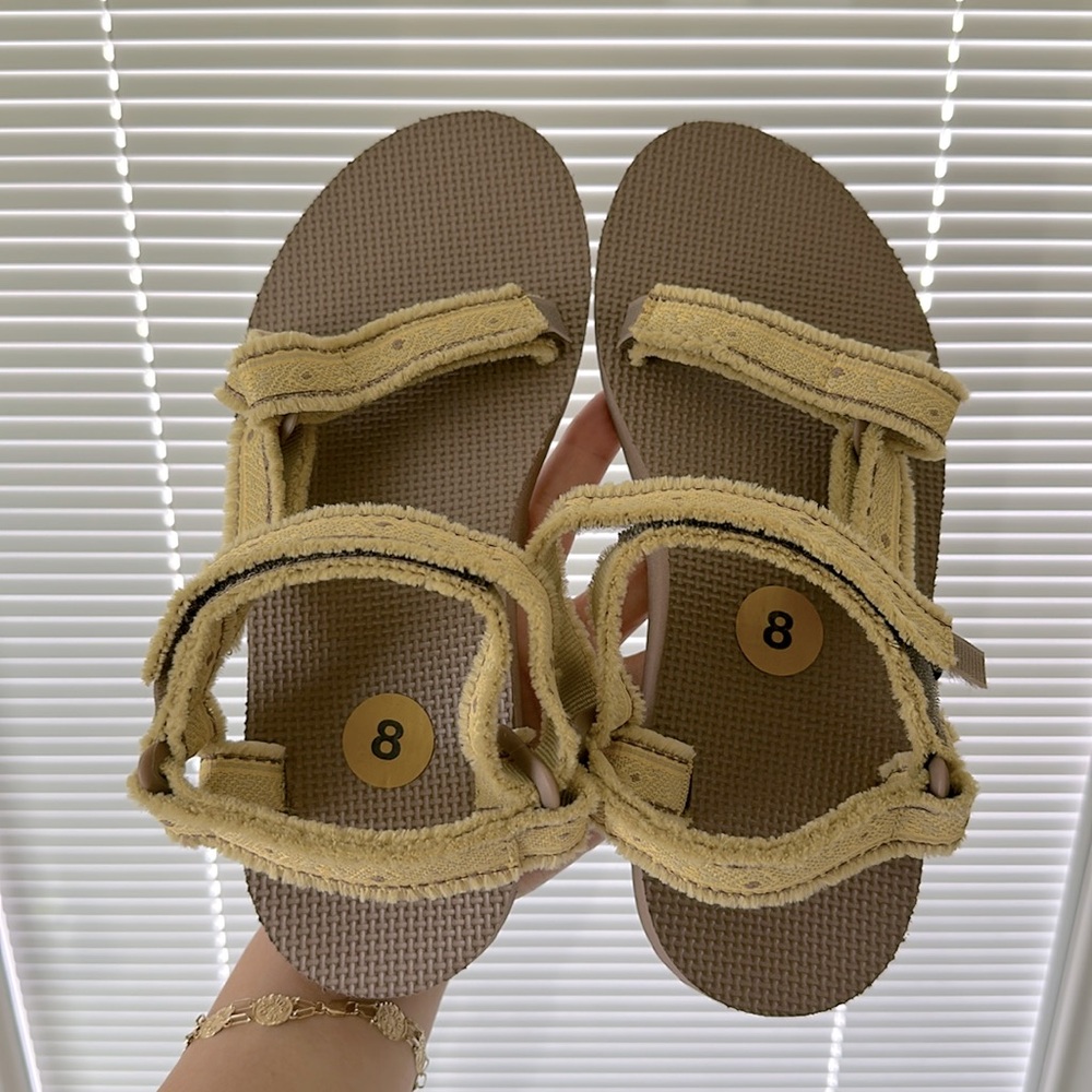 Yellow Teva Sandals